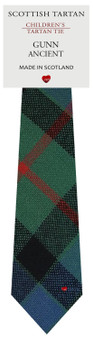 Boys Pure Wool Tie Woven Scotland - Gunn Ancient Tartan