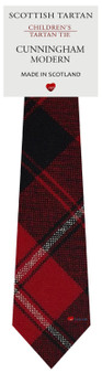 Boys Pure Wool Tie Woven Scotland - Cunningham Modern Tartan