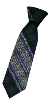 Boys Pure Wool Tie Woven Scotland - Black Watch Dress Modern Tartan