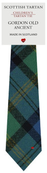 Boys Pure Wool Tie Woven Scotland - Gordon Old Ancient Tartan