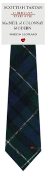 Boys Pure Wool Tie Woven Scotland - MacNeil of Colonsay Modern Tartan