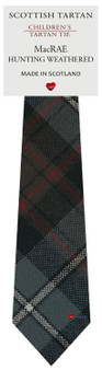 Boys Pure Wool Tie Woven Scotland - MacRae Hunting Weathered Tartan