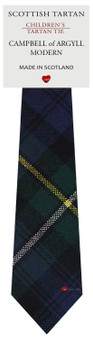 Boys Pure Wool Tie Woven Scotland - Campbell of Argyll Modern Tartan