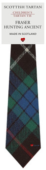 Boys Pure Wool Tie Woven Scotland - Fraser Hunting Ancient Tartan