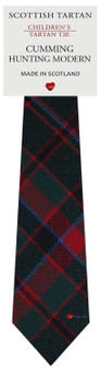 Boys Pure Wool Tie Woven Scotland - Cumming Hunting Modern Tartan