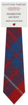 Boys Pure Wool Tie Woven Scotland - Hamilton Ancient Tartan