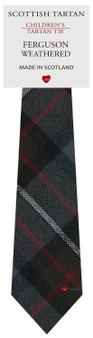 Boys Pure Wool Tie Woven Scotland - Ferguson Weathered Tartan