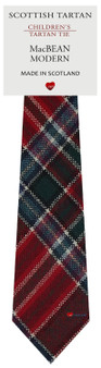 Boys Pure Wool Tie Woven Scotland - MacBean Modern Tartan
