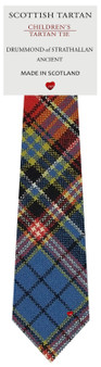 Boys Pure Wool Tie Woven Scotland - Drummond of Strathan Ancient Tartan