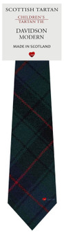 Boys Pure Wool Tie Woven Scotland - Davidson Modern Tartan