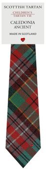 Boys Pure Wool Tie Woven Scotland - Caledonia Ancient Tartan