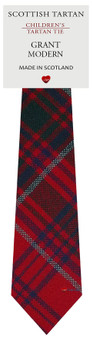 Boys Pure Wool Tie Woven Scotland - Grant Modern Tartan