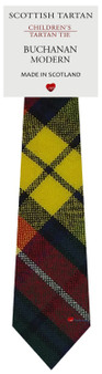 Boys Pure Wool Tie Woven Scotland - Buchanan Modern Tartan