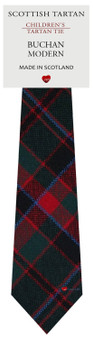 Boys Pure Wool Tie Woven Scotland - Buchan Modern Tartan