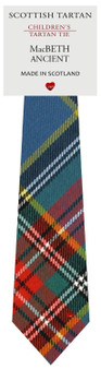 Boys Pure Wool Tie Woven Scotland - MacBeth Ancient Tartan