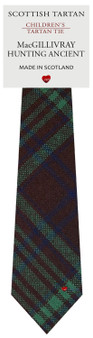 Boys Pure Wool Tie Woven Scotland - MacGillivray Hunting Ancient Tartan