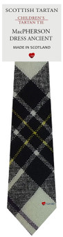 Boys Pure Wool Tie Woven Scotland - MacPherson Dress Ancient Tartan