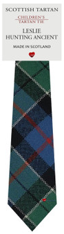 Boys Pure Wool Tie Woven Scotland - Leslie Hunting Ancient Tartan