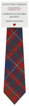 Boys Pure Wool Tie Woven Scotland - Cameron of Lochiel Ancient Tartan