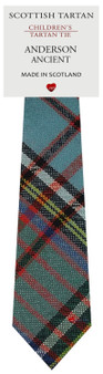 Boys Pure Wool Tie Woven Scotland - Anderson Ancient Tartan
