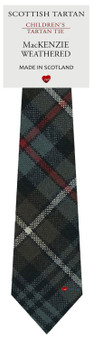 Boys Pure Wool Tie Woven Scotland - MacKenzie Weathered Tartan