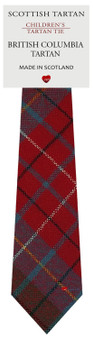 Boys Pure Wool Tie Woven Scotland - British Columbia Canadian Tartan