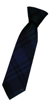 Boys Pure Wool Tie Woven Scotland - Black Watch Modern Tartan