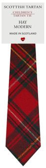 Boys Pure Wool Tie Woven Scotland - Hay Modern Tartan