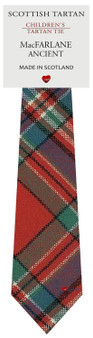 Boys Pure Wool Tie Woven Scotland - MacFarlane Ancient Tartan