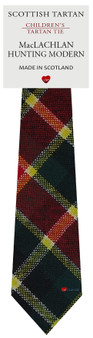 Boys Pure Wool Tie Woven Scotland - MacLachlan Hunting Modern Tartan