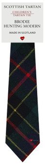 Boys Pure Wool Tie Woven Scotland - Brodie Hunting Modern Tartan
