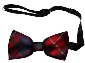 Fraser of Lovat Modern Tartan Men's Bow Tie Pure Wool Elastic Fastening