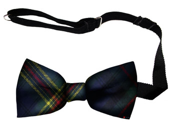 Dundee City of Discovery Tartan Men's Bow Tie Pure Wool Elastic Fastening