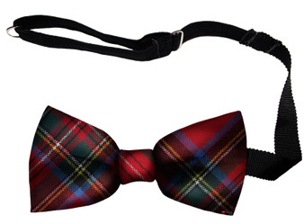 Stewart Royal Modern Tartan Men's Bow Tie Pure Wool Elastic Fastening