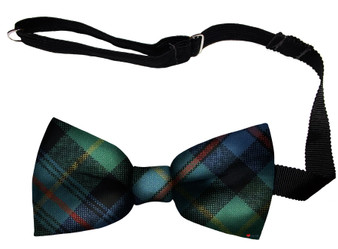 Farquharson Ancient Tartan Men's Bow Tie Pure Wool Elastic Fastening