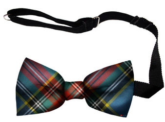 MacBeth Ancient Tartan Men's Bow Tie Pure Wool Elastic Fastening