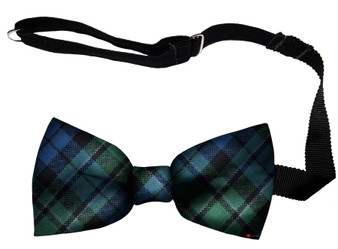 MacCallum Ancient Tartan Men's Bow Tie Pure Wool Elastic Fastening