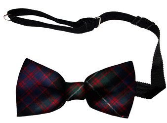 MacDonell of Glengarry Modern Tartan Men's Bow Tie Pure Wool Elastic Fastening
