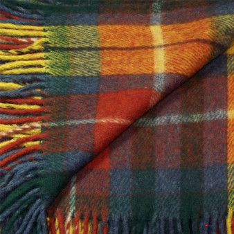 Scottish Tartan Wool Mix Blanket Throw Warm and Soft Travel Plaid Picnic Knee Wool Rug 182 cm x 152 cm