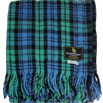 Scottish Tartan Wool Mix Blanket Throw Warm and Soft Campbell Ancient Travel Plaid Picnic Knee Wool Rug 182 cm x 152 cm