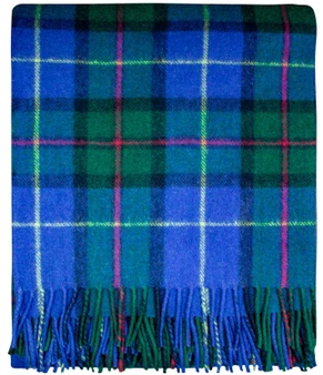 Scottish Tartan Wool Mix Blanket Throw Warm and Soft MacLeod of Harris Modern Travel Plaid Picnic Knee Wool Rug 182 cm x 152 cm