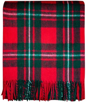 Scottish Tartan Wool Mix Blanket Throw Warm and Soft MacGregor Modern Travel Plaid Picnic Knee Wool Rug 182 cm x 152 cm