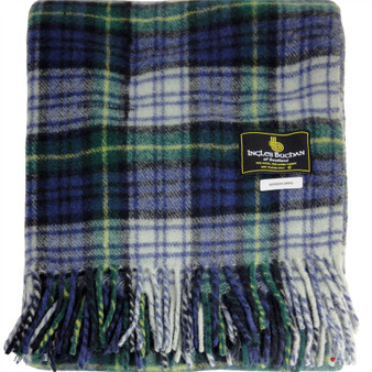 Scottish Tartan Wool Mix Blanket Throw Warm and Soft Gordon Dress Travel Plaid Picnic Knee Wool Rug 182 cm x 152 cm