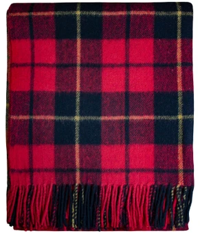 Scottish Tartan Wool Mix Blanket Throw Warm and Soft Wallace Modern Travel Plaid Picnic Knee Wool Rug 182 cm x 152 cm