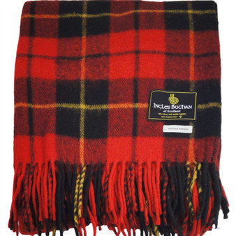 Scottish Tartan Wool Mix Blanket Throw Warm and Soft Wallace Modern Travel Plaid Picnic Knee Wool Rug 182 cm x 152 cm