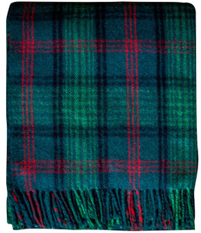 Scottish Tartan Wool Mix Blanket Throw Warm and Soft Ross Modern Travel Plaid Picnic Knee Wool Rug 182 cm x 152 cm