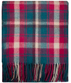 Scottish Tartan Wool Mix Blanket Throw Warm and Soft Maple Leaf Travel Plaid Picnic Knee Wool Rug 182 cm x 152 cm
