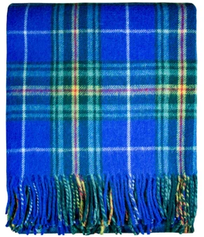 Scottish Tartan Wool Mix Blanket Throw Warm and Soft Nova Scotia Travel Plaid Picnic Knee Wool Rug 182 cm x 152 cm