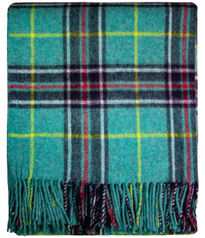 Scottish Tartan Wool Mix Blanket Throw Warm and Soft Newfoundland Travel Plaid Picnic Knee Wool Rug 182 cm x 152 cm