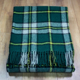 Scottish Tartan Wool Mix Blanket Throw Warm and Soft Stewart Cape Breton Travel Plaid Picnic Knee Wool Rug 182 cm x 152 cm